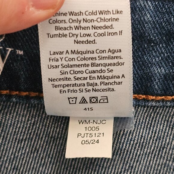 NWT Terra & Sky Cargo Jeans Womens 16W Blue High Rise Straight Leg Denim Stretch - Picture 12 of 12